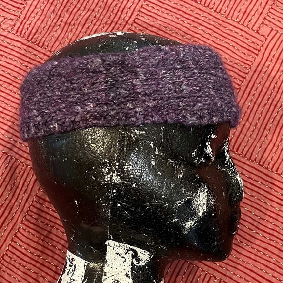 Vintage Cozy Purple Knit Headband - Picture 6 of 8